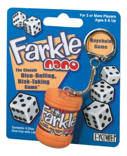 Llavero Farkle Juego Clásico De Dados Y Riesgo Tamaño...