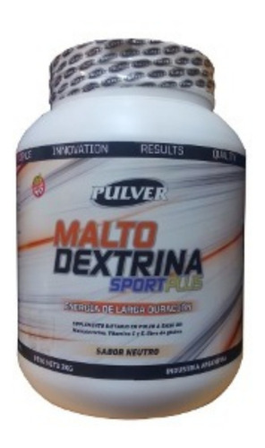 Maltodextrina 2 Kg Pulver 100% Pura Energía Recuperación Sin Tacc