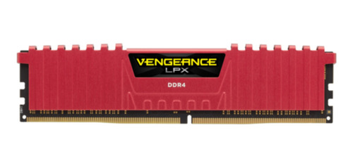 Imagen 4 de 4 de Memoria RAM Vengeance LPX gamer color rojo 16GB 2 Corsair CMK16GX4M2B3200C16