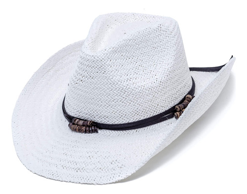 Sombrero De Vaquera De Paja De Piedra Vieja Para Unisex De