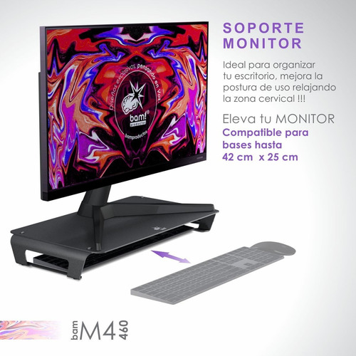 Imagen 4 de 9 de Soporte Monitor Bam M4-460 Samsung/universal Acero Premium!