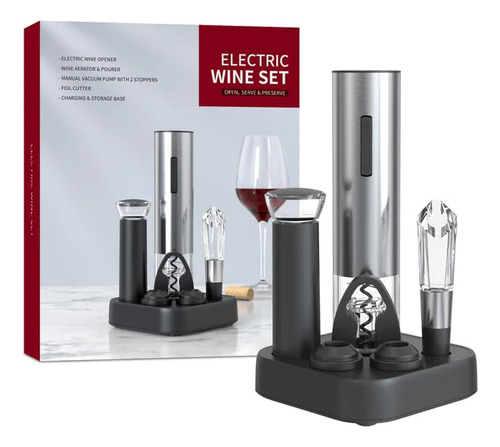 Zodoru Electric Wine Opener Gift Set Rgs-kp3-11871 With Foil