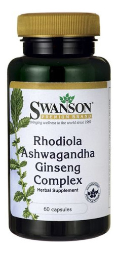 Swanson Rhodiola Ashwagandha Complex 60 Capsulas