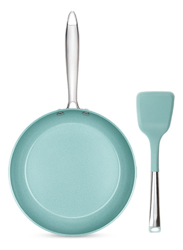 Sartén Antiadherente Jade Cook 24 Cm + Utensilio De Cocina Color Utensilio Liso