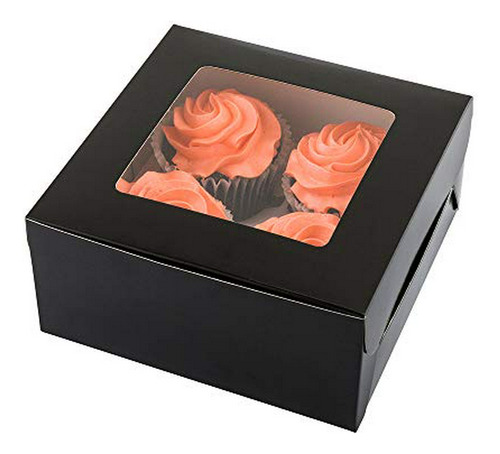 Cafe Vision Cajas De Regalo Para Cupcakes De 6.25 X 3 Pulgad