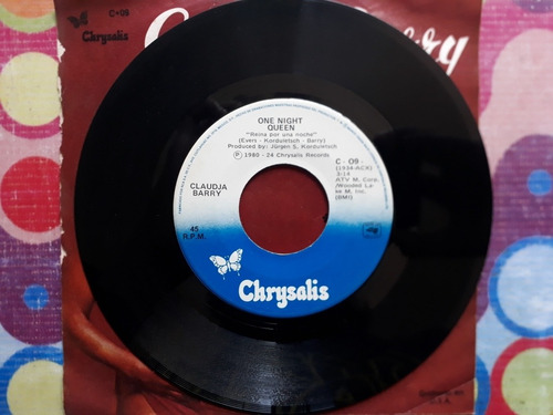 Claudia Barry Lp 45 One Night Queen, It's So Nice (Usado)