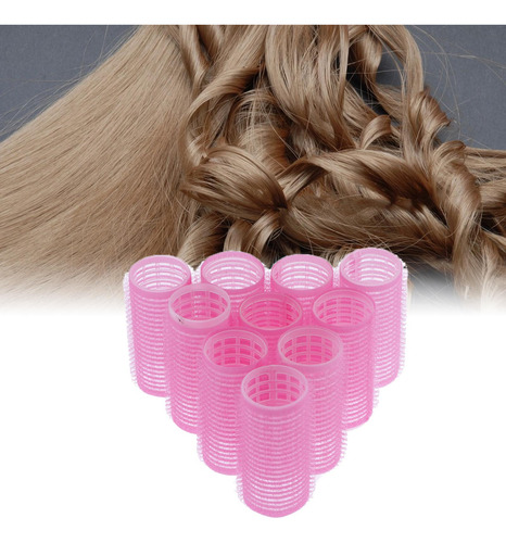 Rolos De Cabeleireiro 10x-rosa-28mm Descrito Descrito