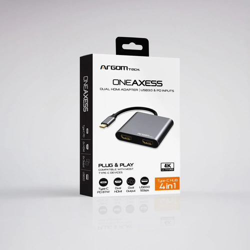 Convertidor Adaptador Tipo C Macho A Dual Hdmi Hembra 4 En 1