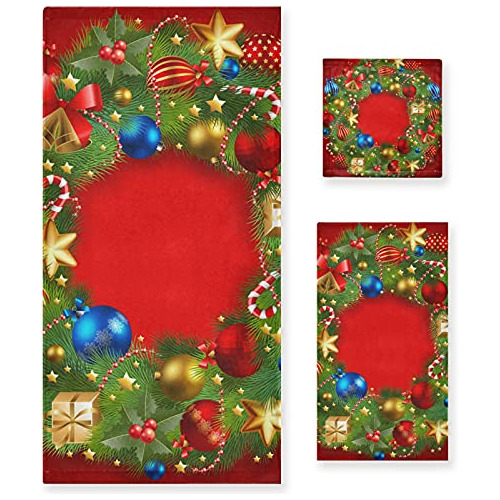 Juego De Toallas Decorativas Baño Navidad, Juego De 3 ...