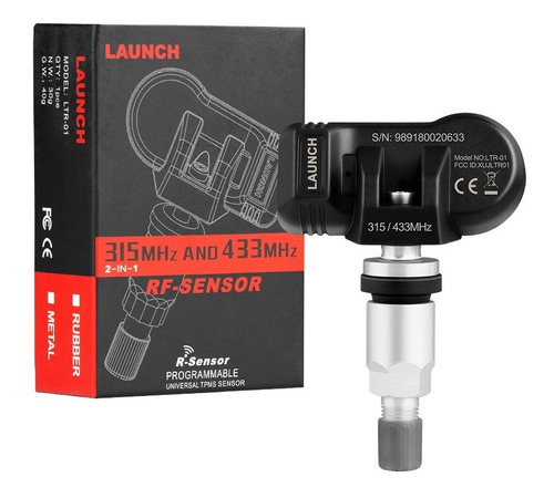 Imagen 3 de 5 de 4 Sensor Tpms Universal Metalico De Launch 315 Mhz Y 433 Mhz