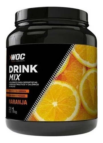 Drink Mix 1kg Woc - Bebida Isotonica Energizante Sabor Naranja