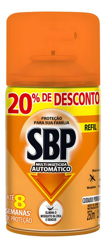 Multi Inseticida Sbp Automático Tradicional Refil 250ml