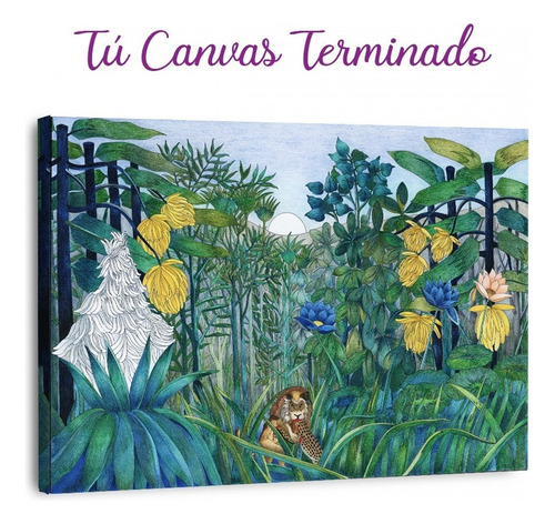 Cuadros Para Pintar Leon Selva Niños Kit Canvas C/ Pinturas