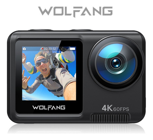 Videocámara 4K 60FPS 24MP, 10M Cuerpo/40M Impermeable EIS Wolfang GA420