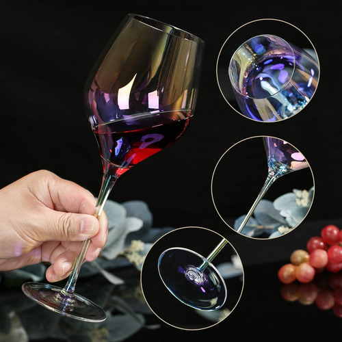 Juego De 2 Copas De Vino, Copas De Vino Blanco Y Tinto Sopla