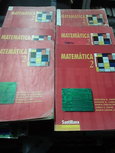 Matematica 2 Primera Edición Santillana Lote X 5 Libros 