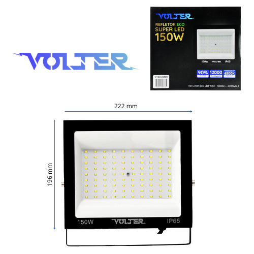 Refletor Holofote 150w Prova Dagua Frio 12000 Lumens