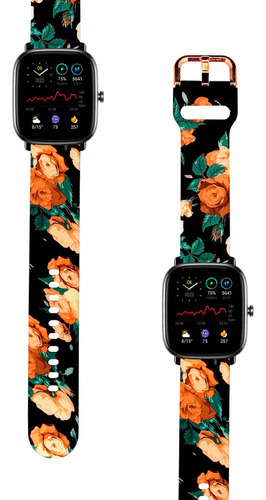 Correa Compatible Para Amazfit Gts 2 Mini Flores