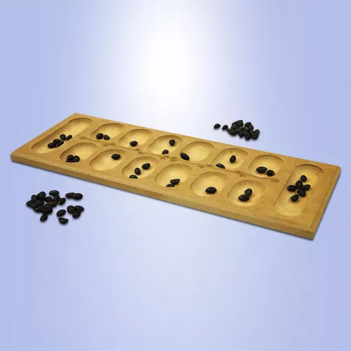 Jogo Educativo De Tabuleiro Mancala Com Estojo De Madeira