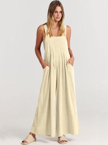 Monos Plus Con Overoles Para Mujer, Talla Ancha, Sin Mangas