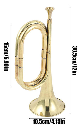 Cuerno De Trompeta Corneta Corneta Chapada En Oro Instrument