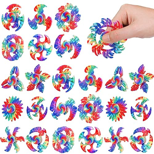24 Paquete De Fidget Spinners Coloridos, Juguetes Girat...