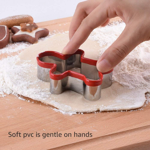 Cortadores De Galletas Gingerbread Man 3pcs, De Acero Ino...
