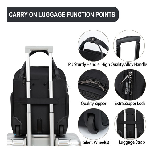 Bolsa De Mano Con Ruedas Empsign Para Debajo Del Asiento, 16
