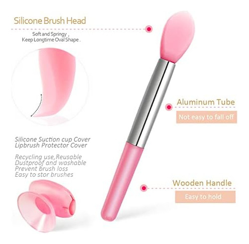 10 Peças De Pincéis De Silicone Para Lábios E Maquiagem