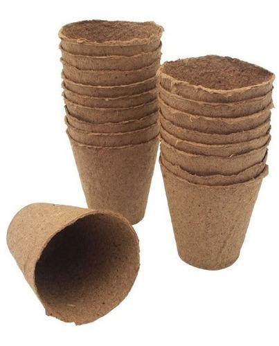 Macetas Biodegradables De 8 Cm Café 18 Piezas