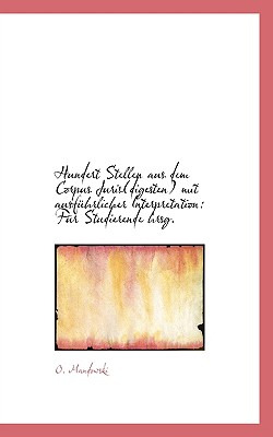 Libro Hundert Stellen Aus Dem Corpus Juris Digesten Mit A...