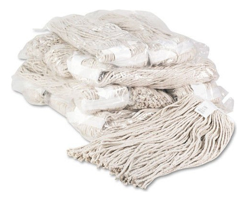 Boardwalk 220cct Premium Cut-end Wet Mop Heads, Cotton, 20oz