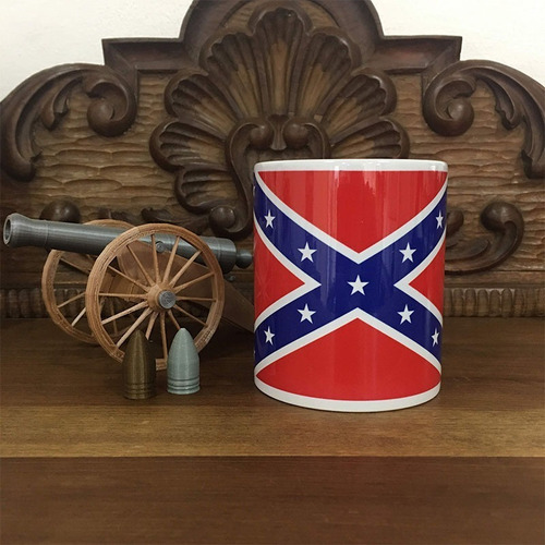 Imagem 1 de 3 de Caneca Cerâmica Bandeira Confederada 325ml