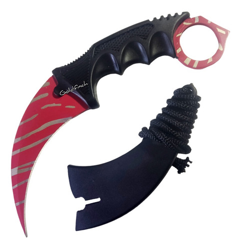 Kerambit Cuchillo Counter Strike Cs Go Funda Rojo Slaughter