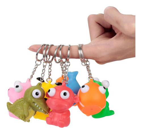 Objetos De Llavero Antiestres, Mxkrg-002, 8pza, Cartoon Anim Color Multicolor