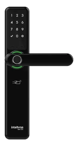 Fechadura Digital De Embutir Com Maçaneta Intelbras Mfr 7000 Preta
