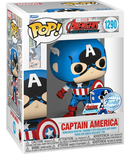 Funko Pop! & Pin: Los Vengadores Capitan America #1290