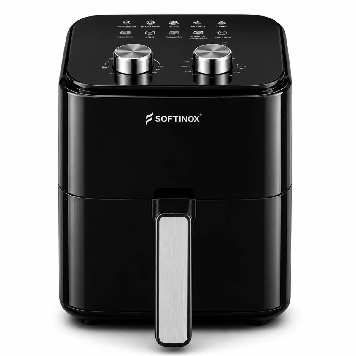 Fritadeira Elétrica Softinox Air Fryer 4.2 L Preta, com Acessórios