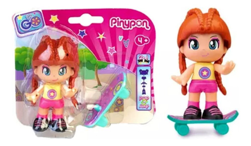 Pinypon Figuras Serie Let's Go Patines 