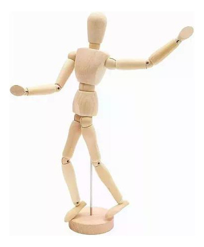 Figura Humana Madera Articulado 30cm Maniquí