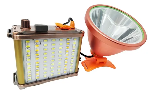 comprar Foco De Caza Linterna Minera Recargable Camping Lampara 300w