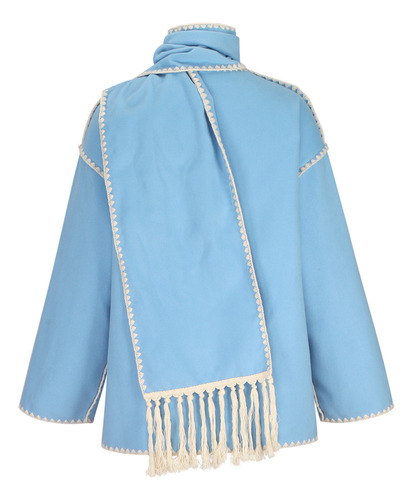 Jaqueta Feminina De Lã De Inverno Espessada E Folgada Tassel