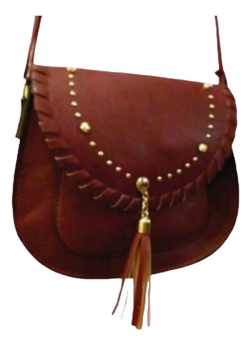 Crossbody Bolsa Chica Con Pompon Vinipiel Para Mujer