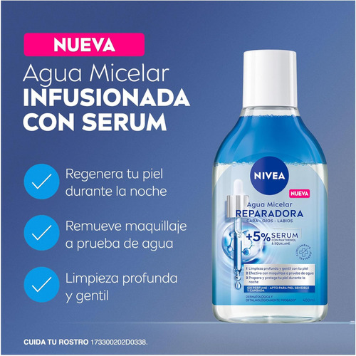 Nivea Agua Micelar Reparadora Infusionada Con Serum 400ml