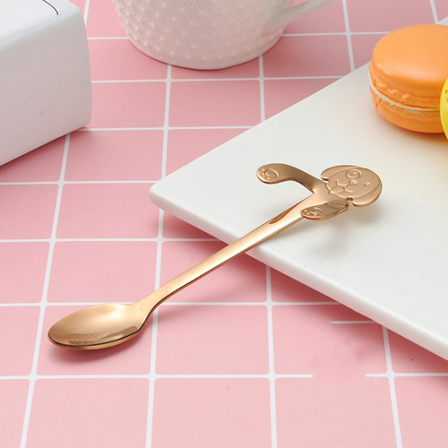 Cucharilla De Acero Inoxidable Cute Puppy For Café Y Postre