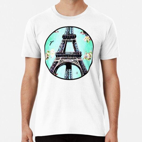 Remera Primavera En El Patrón De La Torre Eiffel Algodon Pre