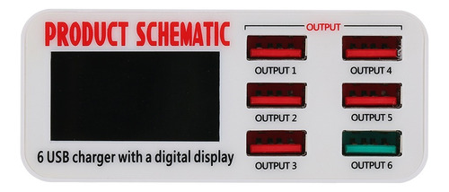 Fast Charging 3.0 6-port 6a Usb Desktop Charger Hub Ad