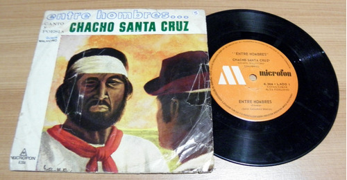 Cacho Santa Cruz Entre Hombres Disco Simple Vinilo