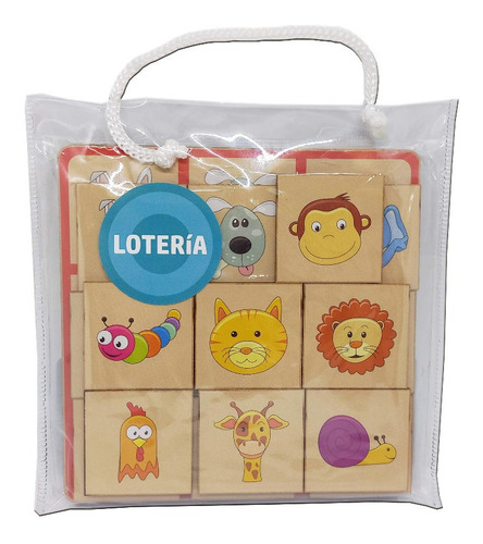 Juego Lotería Para Niños Bingo De Madera Varios Diseños