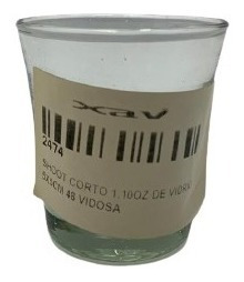 Caja 48 Vasos Shot Corto 1.1oz Vidrio Vidosa 2474 Xavi